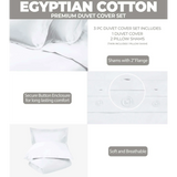 400 Thread Count Egyptian Cotton Solid Duvet Cover