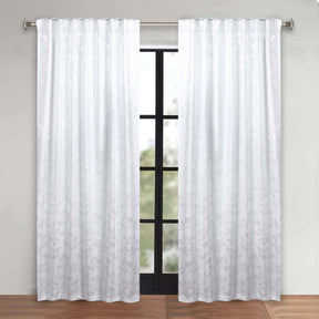Leaves Room Darkening Back Tabs Blackout Curtain Panels, Set of 2
