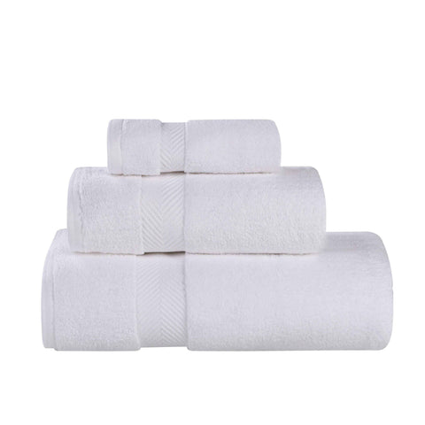 3 Piece Zero Twist Cotton Towels Soft Absorbent