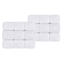 Napa Zero Twist Cotton Solid Waffle Honeycomb Hand Towel Set of 6