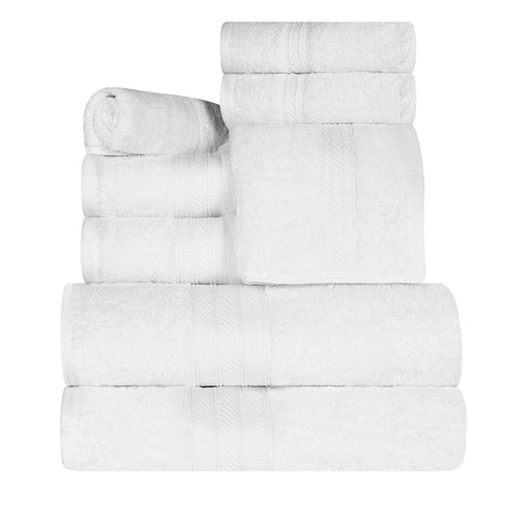 Cotton Plush Terry Towel Set 8-Piece - Atlas
