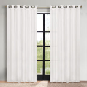 Classic Modern Solid Room Darkening Blackout Curtain Panels, Set of 2
