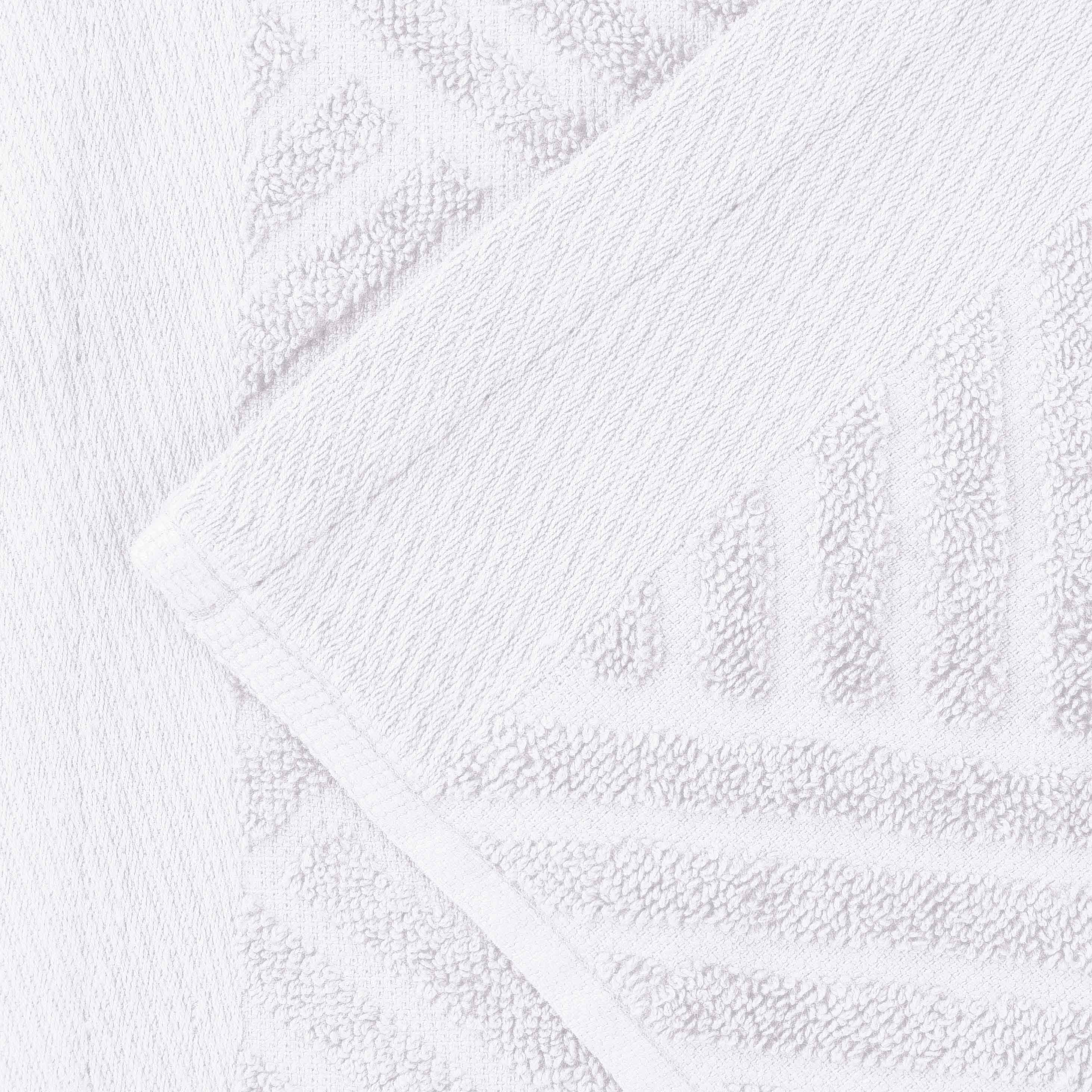 Basketweave Jacquard and Solid 6 Piece Egyptian Cotton Towel Set