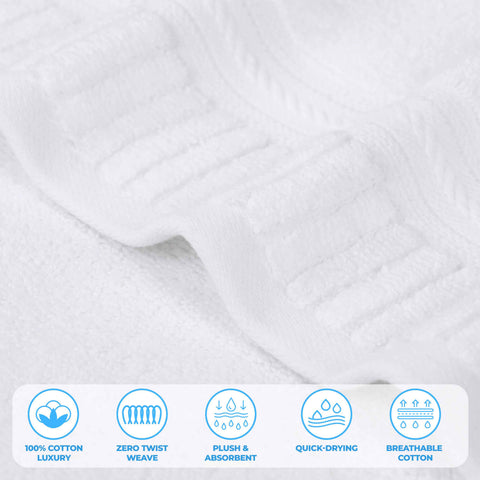 Zero Twist Cotton Towels 8 Piece Venice Collection