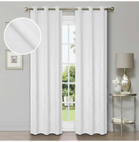 Blackout Window Curtains Waverly Geometric Room Darkening Washable Set of 2