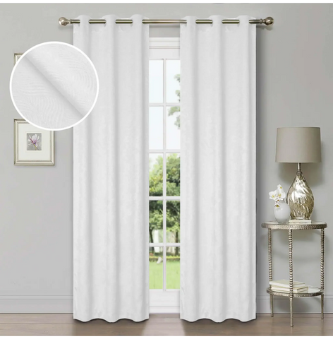 Blackout Window Curtains Waverly Geometric Room Darkening Washable Set of 2
