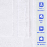 Niles Egyptian Giza Cotton Plush Heavyweight Soft 8 Piece Towel Set
