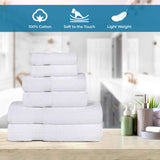 6 Piece Cotton Eco-Friendly Soft Absorbent Towel Set