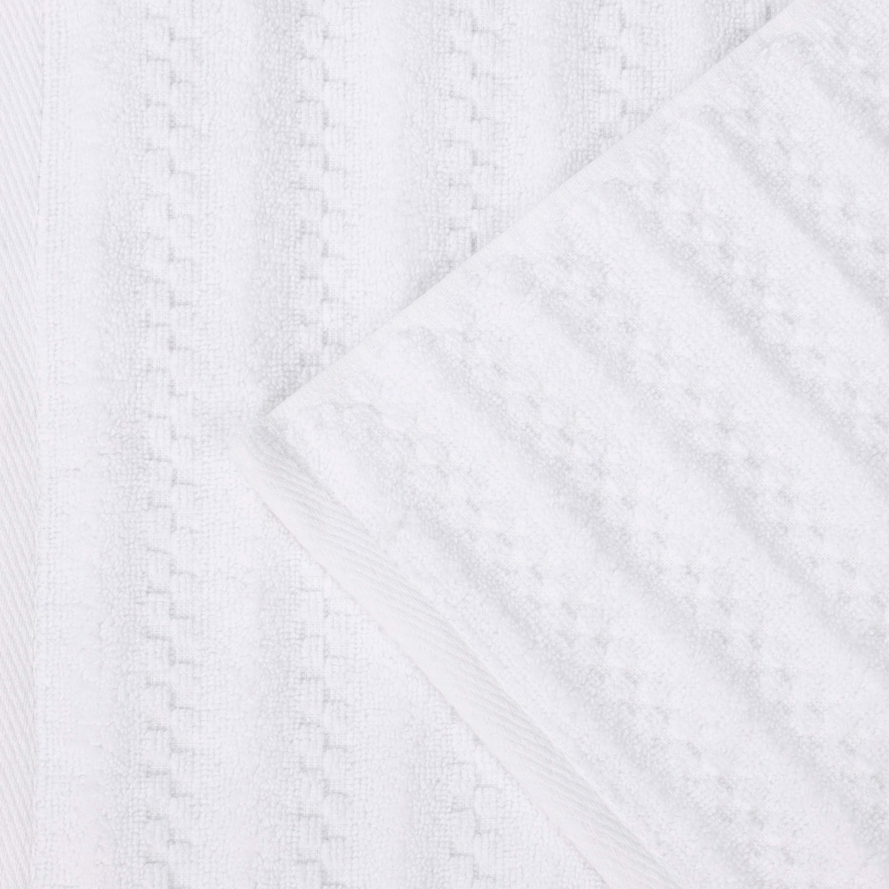 Zuma Zero Twist Cotton Medium Weight Waffle Stripes 12 Piece Towel Set