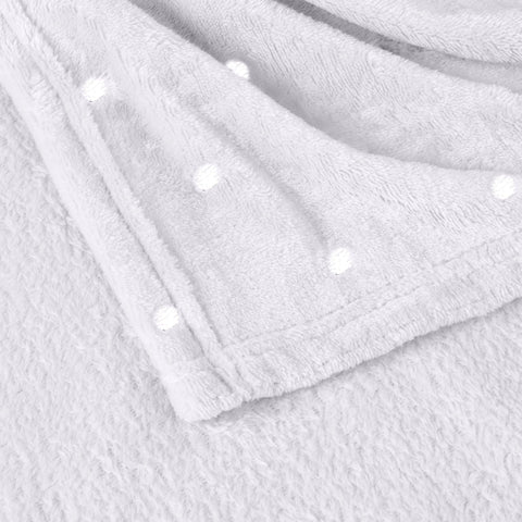 Fleece Plush Medium Weight Fluffy Soft Decorative Polka Dot Blanket