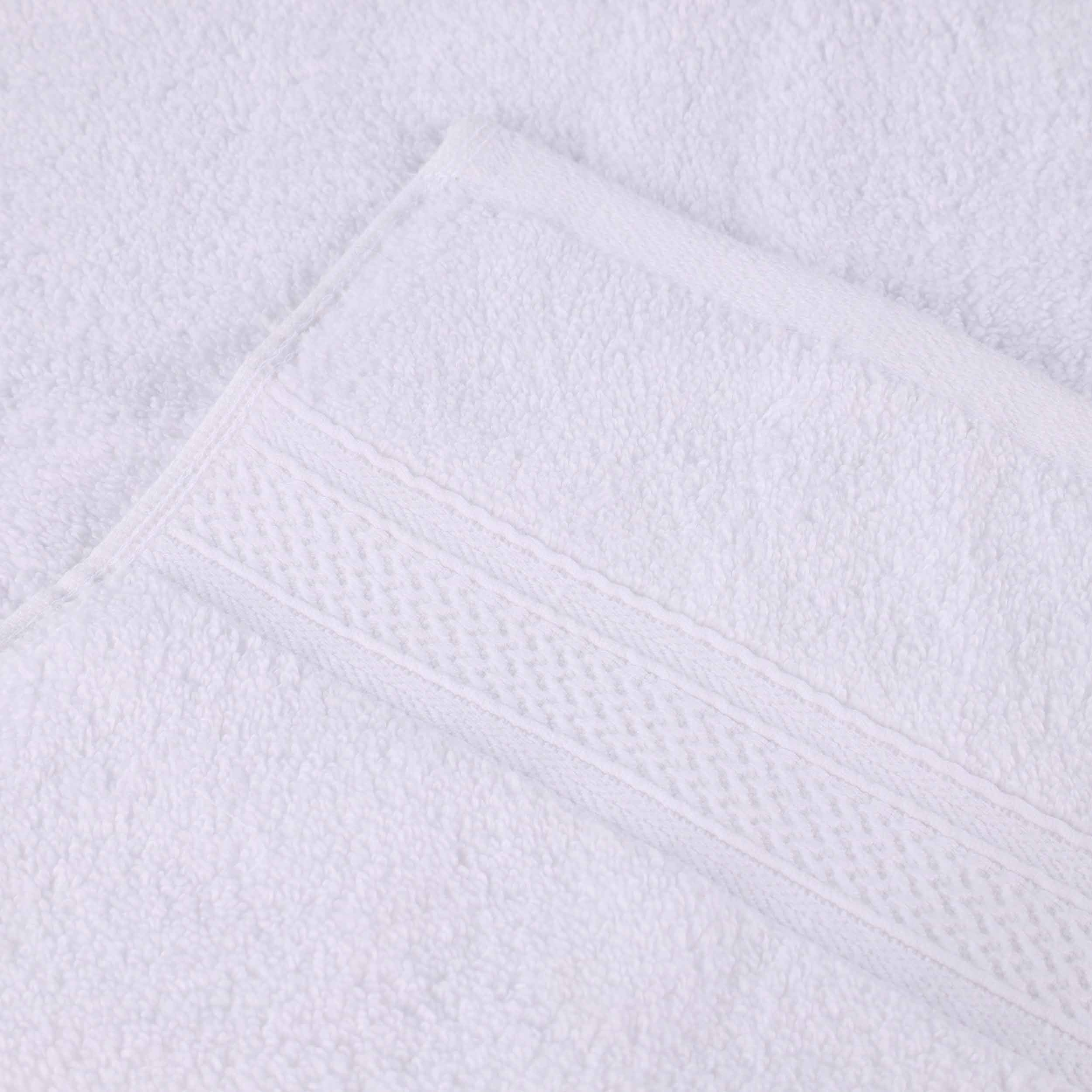 Chevron Zero Twist Solid Soft Absorbent Cotton 3 Piece Towel Set