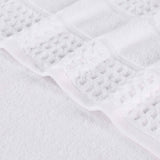 Napa Zero Twist Cotton Solid Waffle Face Towel Washcloth Set of 12