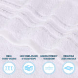 Zero-Twist Cotton Jacquard Towel Set 9 Piece - Sadie