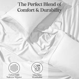 1200 Thread Count Cotton Rich Bed Sheet Set Solid Deep Pocket