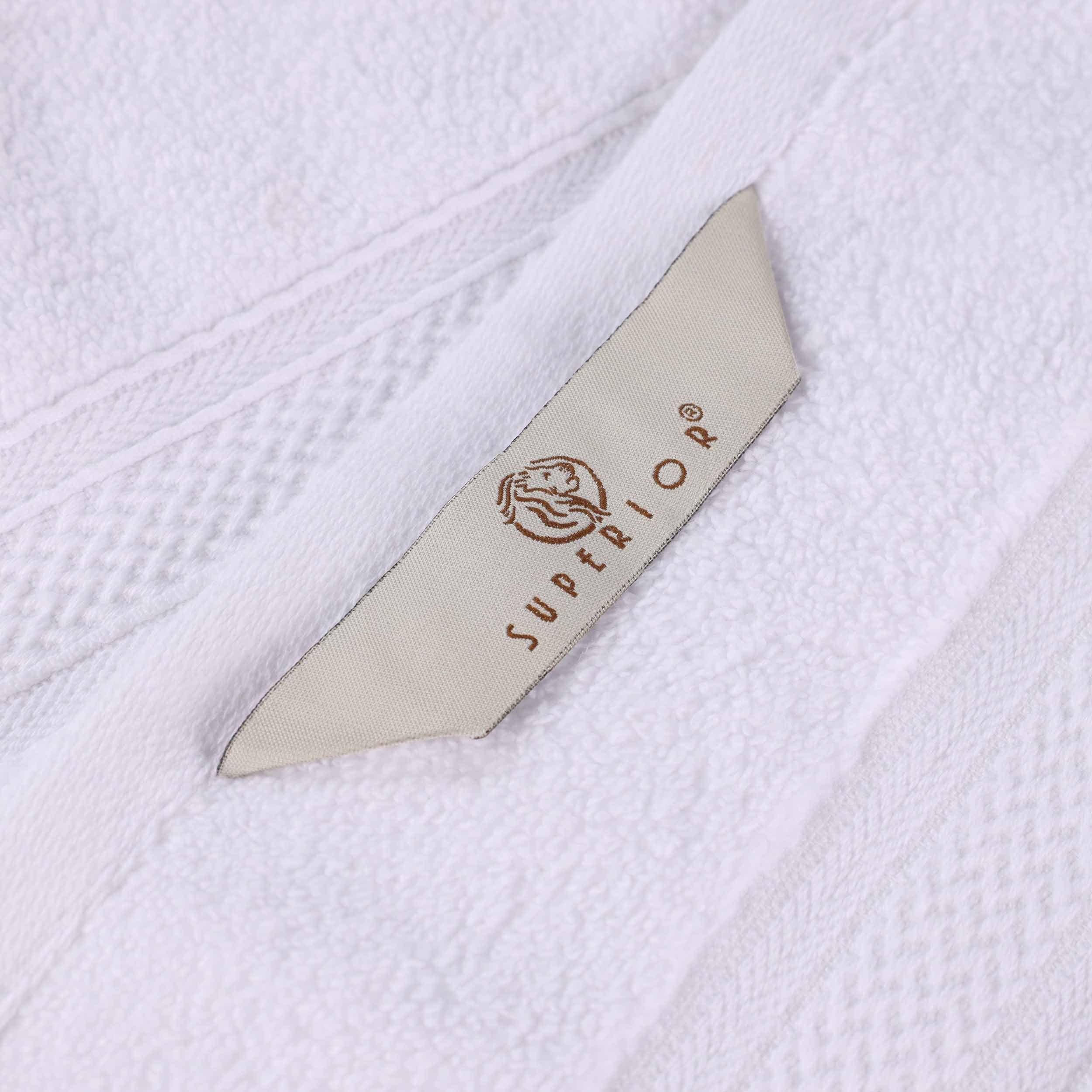 Chevron Zero Twist Solid Soft Absorbent Cotton 3 Piece Towel Set