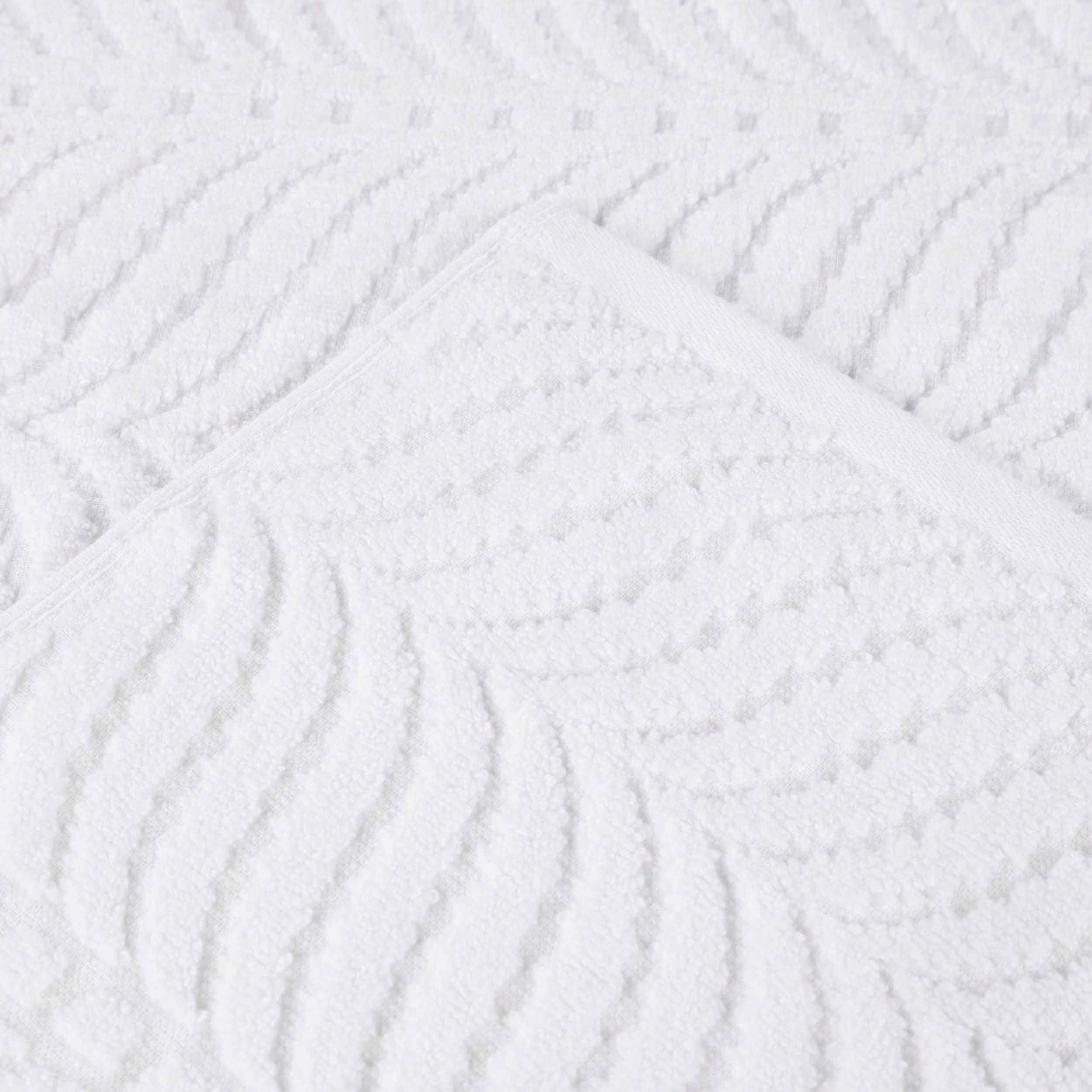 Chevron Zero Twist Solid and Jacquard Soft Cotton 6 Piece Towel Set