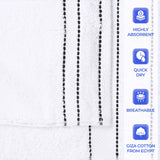 Niles Egyptian Giza Cotton Plush Heavyweight Soft 8 Piece Towel Set