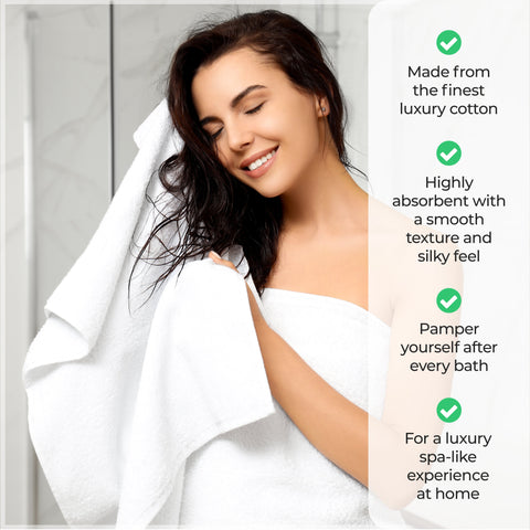 Giza Egyptian Cotton Bath Sheet Set - 2 Piece, Ultra Plush, Niles