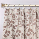 Leaves Room Darkening Back Tabs Blackout Curtain Panels, Set of 2