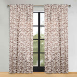 Leaves Room Darkening Back Tabs Blackout Curtain Panels, Set of 2