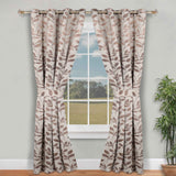 Leaves Room Darkening Washable Blackout Curtain Panels, Set of 2