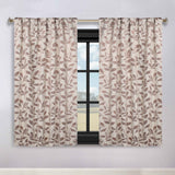 Leaves Room Darkening Back Tabs Blackout Curtain Panels, Set of 2