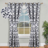 Leaves Room Darkening Washable Blackout Curtain Panels, Set of 2