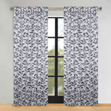 Leaves Room Darkening Back Tabs Blackout Curtain Panels, Set of 2