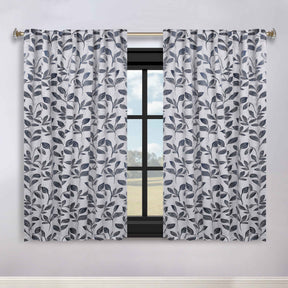 Leaves Room Darkening Back Tabs Blackout Curtain Panels, Set of 2