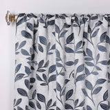 Leaves Room Darkening Back Tabs Blackout Curtain Panels, Set of 2