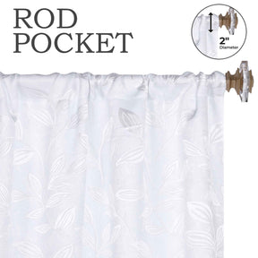 Leaves Room Darkening Washable Blackout Curtain Panels, Set of 2