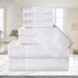 Cotton Floral Jacquard Towel Set 8-Piece - Wisteria