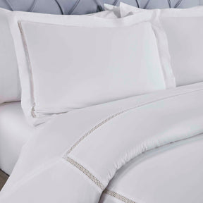 Riverton Cotton Cross-Stitch Embroidered 3 Piece Duvet Cover Set
