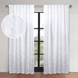 Leaves Room Darkening Back Tabs Blackout Curtain Panels, Set of 2