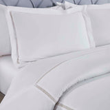 Riverton Cotton Cross-Stitch Embroidered 3 Piece Duvet Cover Set