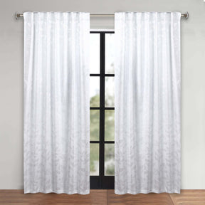 Leaves Room Darkening Back Tabs Blackout Curtain Panels, Set of 2
