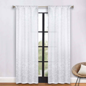 Leaves Room Darkening Washable Blackout Curtain Panels, Set of 2