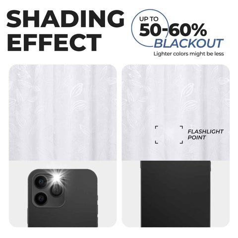 Leaves Room Darkening Washable Blackout Curtain Panels, Set of 2