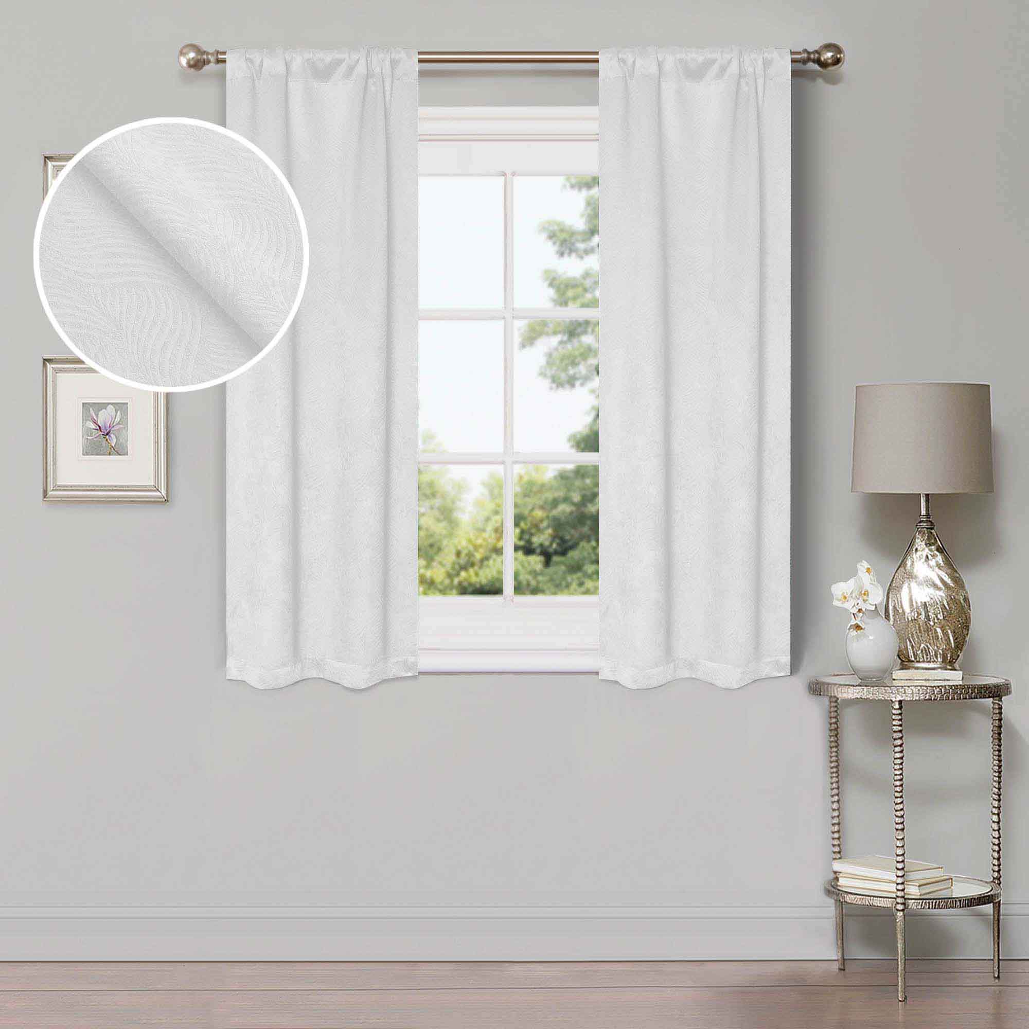 Waverly Geometric Washable Room Darkening Blackout Curtains, Set of 2