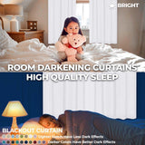 Solid Machine Washable Room Darkening Blackout Curtains, Set of 2
