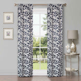 Leaves Room Darkening Washable Blackout Curtain Panels, Set of 2