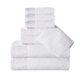 Wisteria Cotton Medium Weight Floral Jacquard Border 8 Piece Towel Set