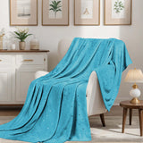 Fleece Plush Medium Weight Fluffy Soft Decorative Polka Dot Blanket