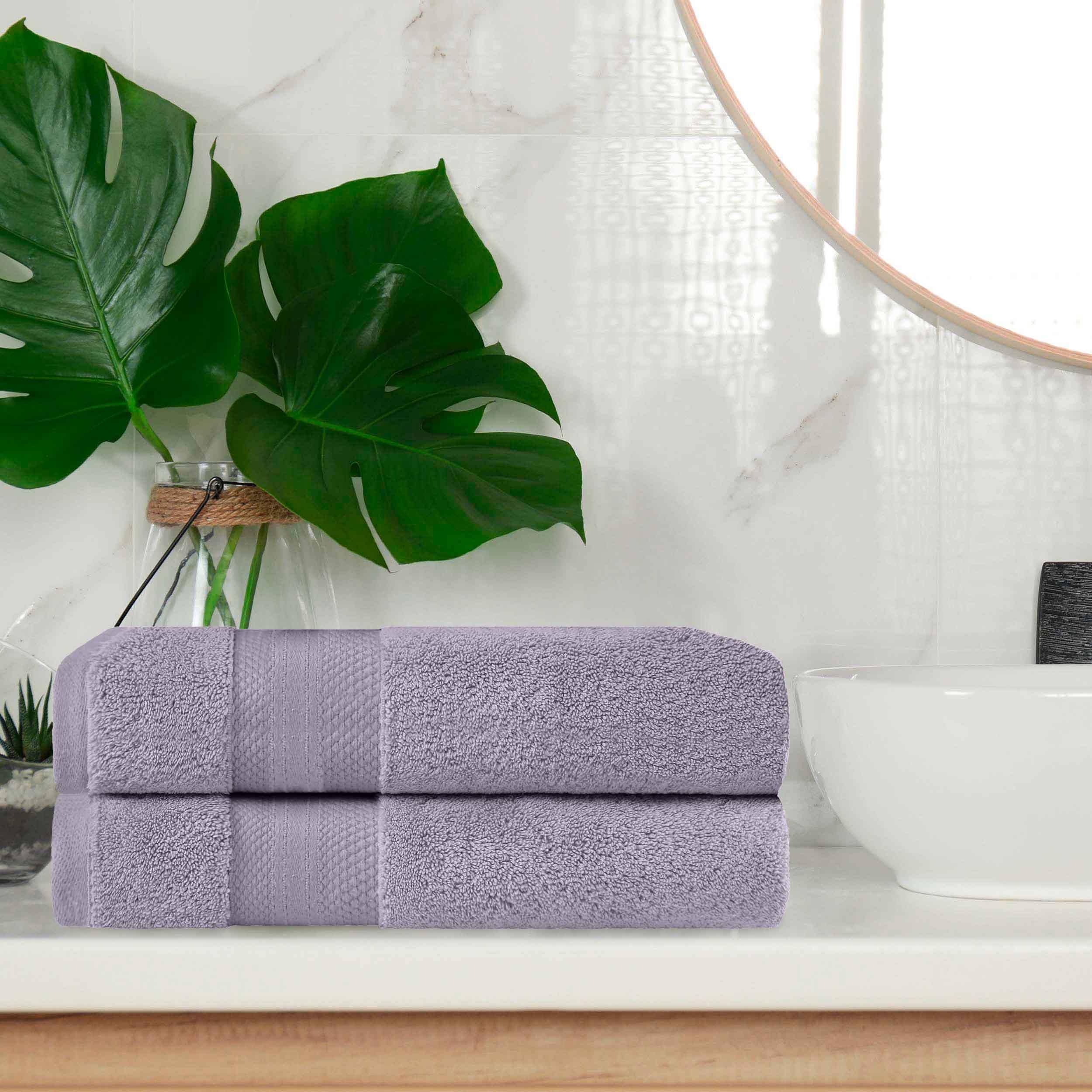 Aria Turkish Cotton Heavyweight Solid Absorbent 2 Piece Bath Towel Set
