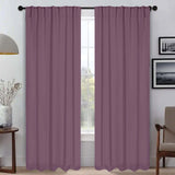 Blackout Window Curtains Solid Room Darkening Back Tab Set of 2