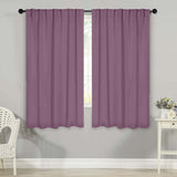 Blackout Window Curtains Solid Room Darkening Back Tab Set of 2