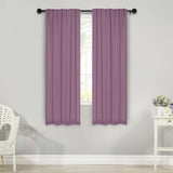 Solid Room Darkening Blackout Curtain Panels, Back Tabs, Set of 2