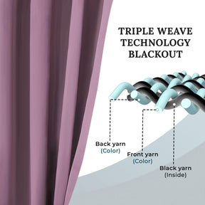 Solid Machine Washable Room Darkening Blackout Curtains, Set of 2