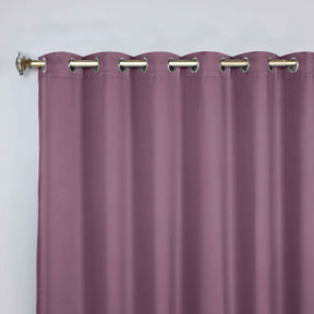 Classic Modern Solid Room Darkening Blackout Curtain Panels, Set of 2
