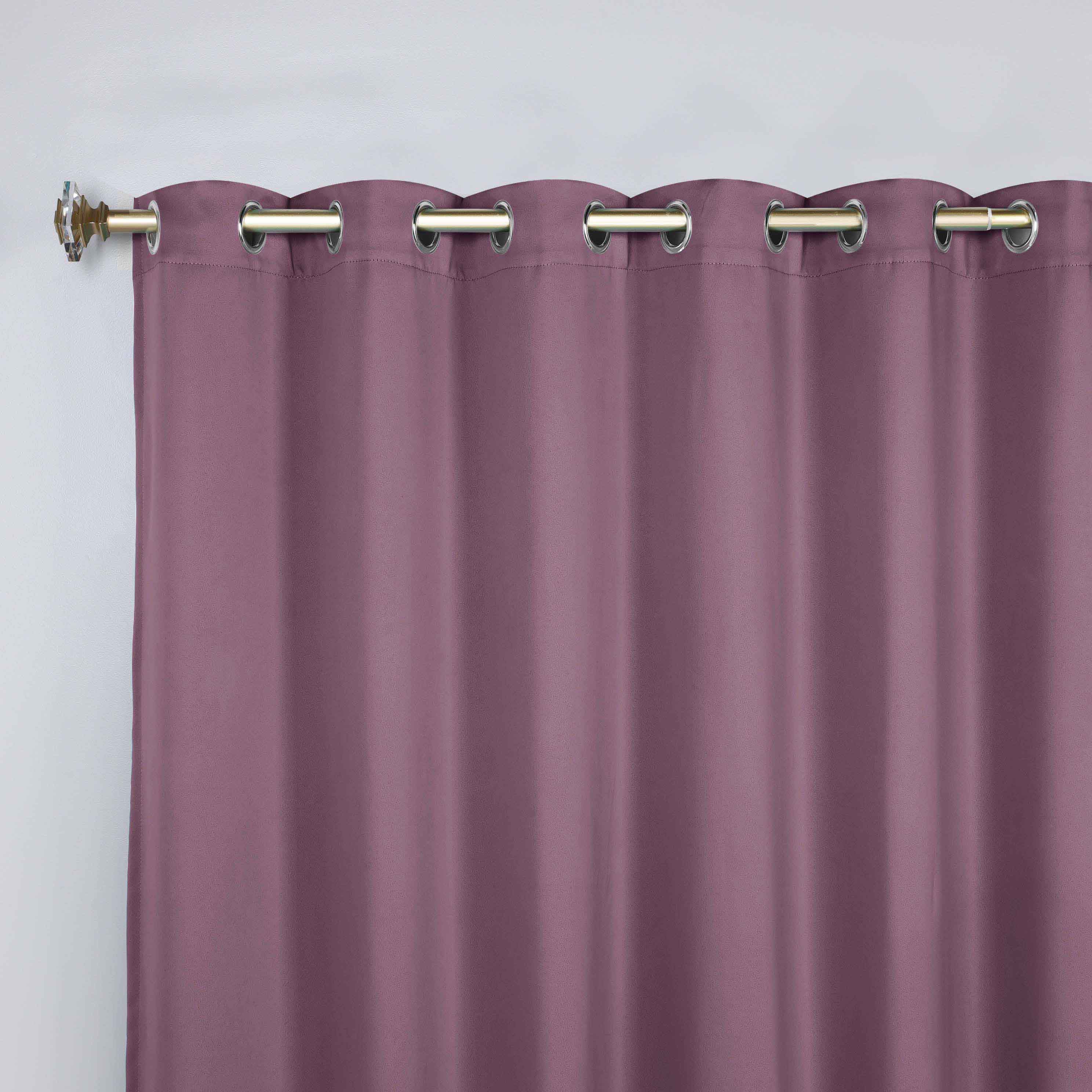 Classic Modern Solid Room Darkening Blackout Curtain Panels, Set of 2